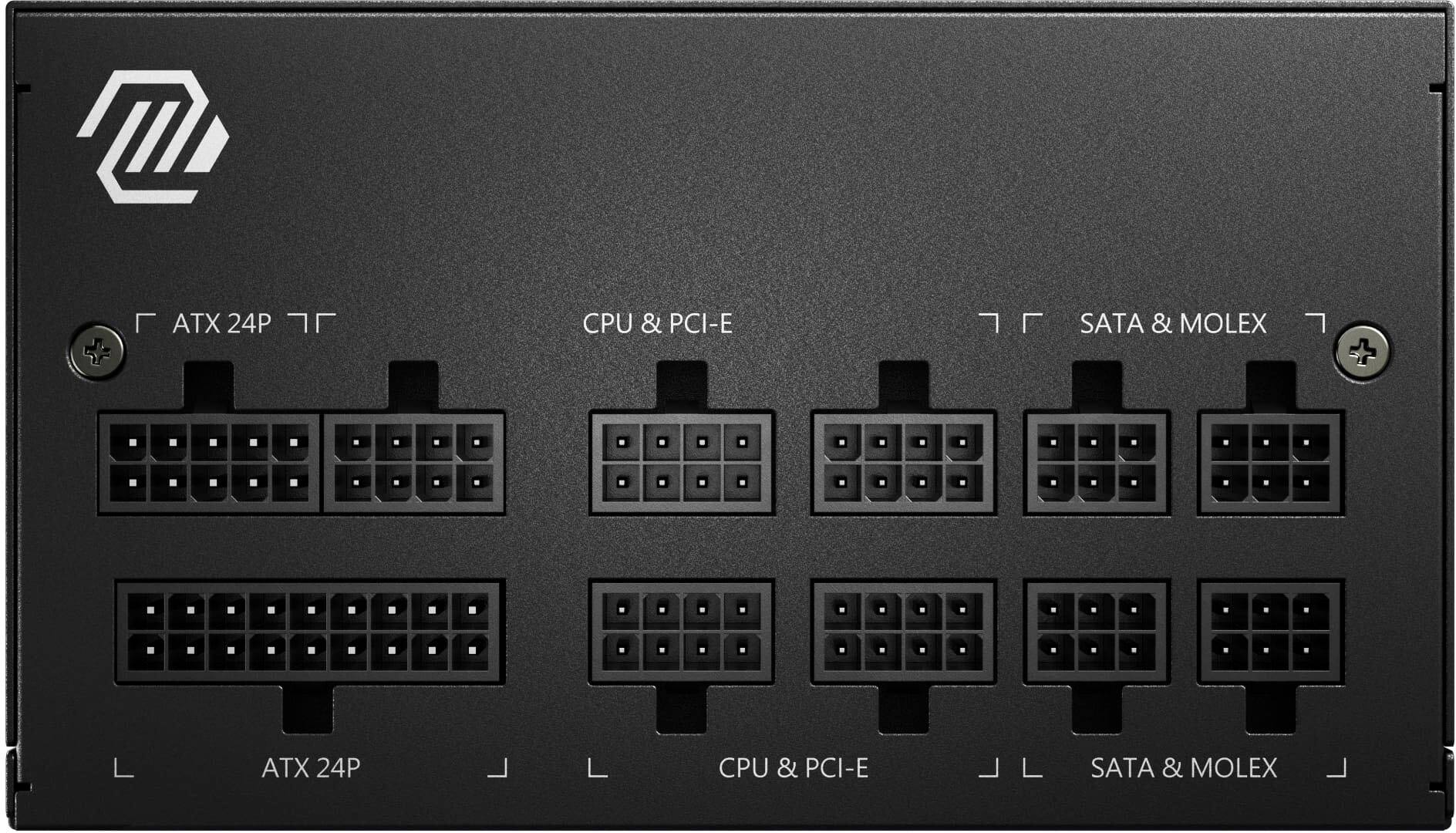 Alt View 14. MSI - A65GL 650W Full Modular 80 Plus Gold Power Supply - Black.