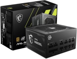 MSI - A65GL 650W Full Modular 80 Plus Gold Power Supply - Black - Front_Zoom