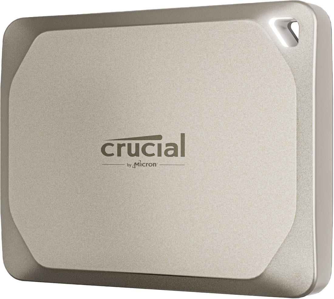 Angle. Crucial - X9 Pro for Mac 2TB External USB-C SSD - Starlight.