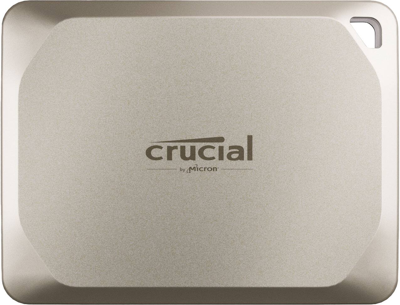 Front. Crucial - X9 Pro for Mac 2TB External USB-C SSD - Starlight.