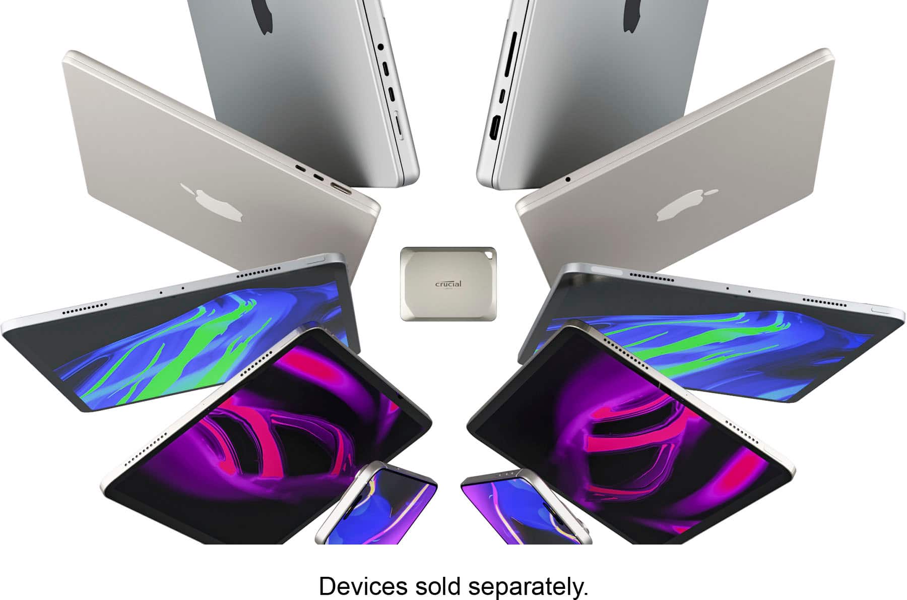 The text on the image reads "Optimized for Mac, iPad, iPhone 15 Pro."