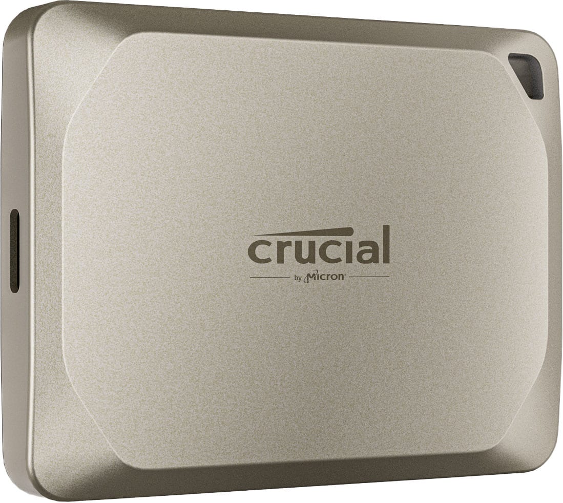Left. Crucial - X9 Pro for Mac 2TB External USB-C SSD - Starlight.