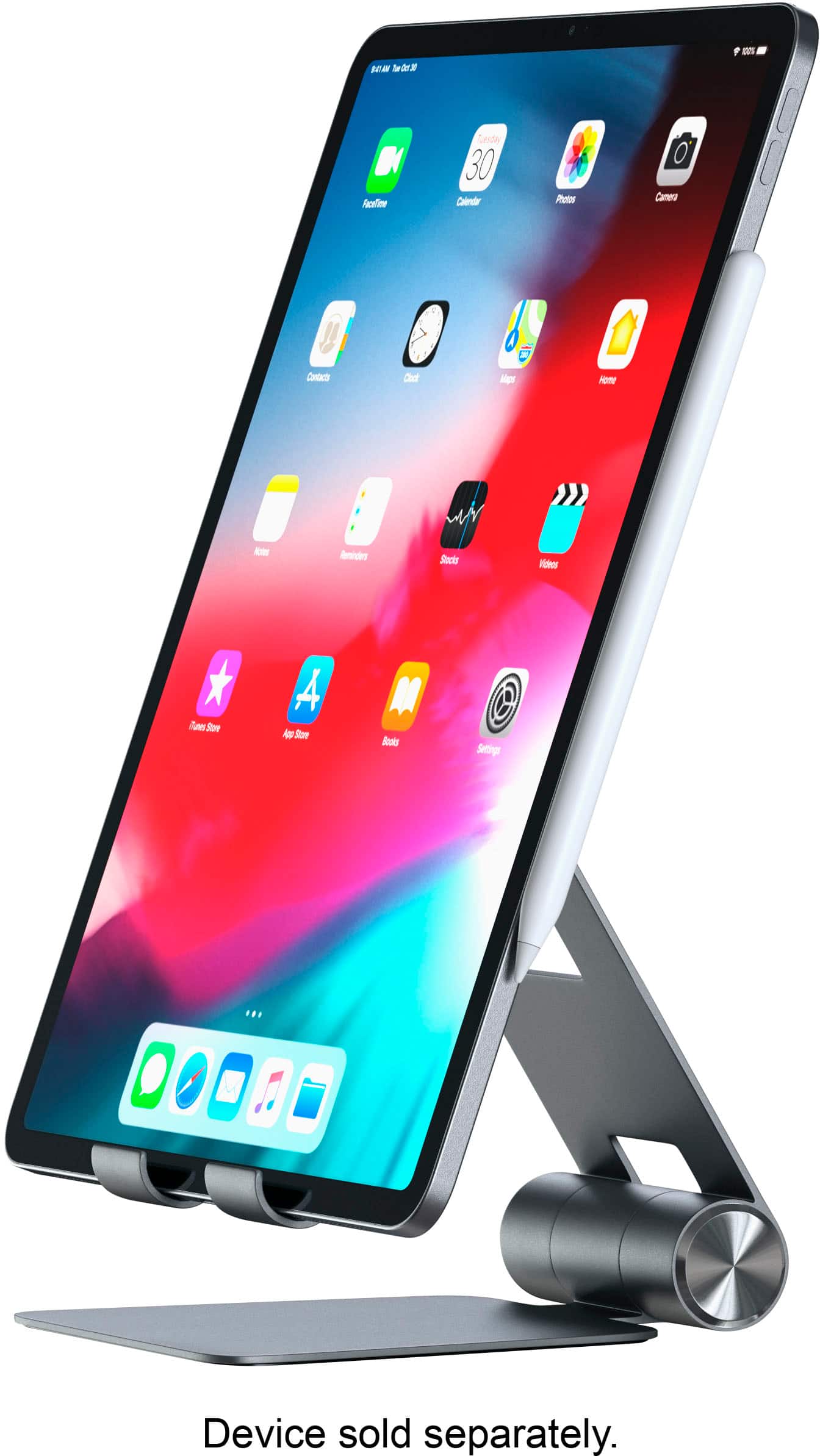 Alt View 12. Satechi - R1 Aluminum Multi-Angle Foldable Tablet Stand - Compatible with iPad Pro, iPad Air, iPad Mini, iPhones and tablets - Space Gray.