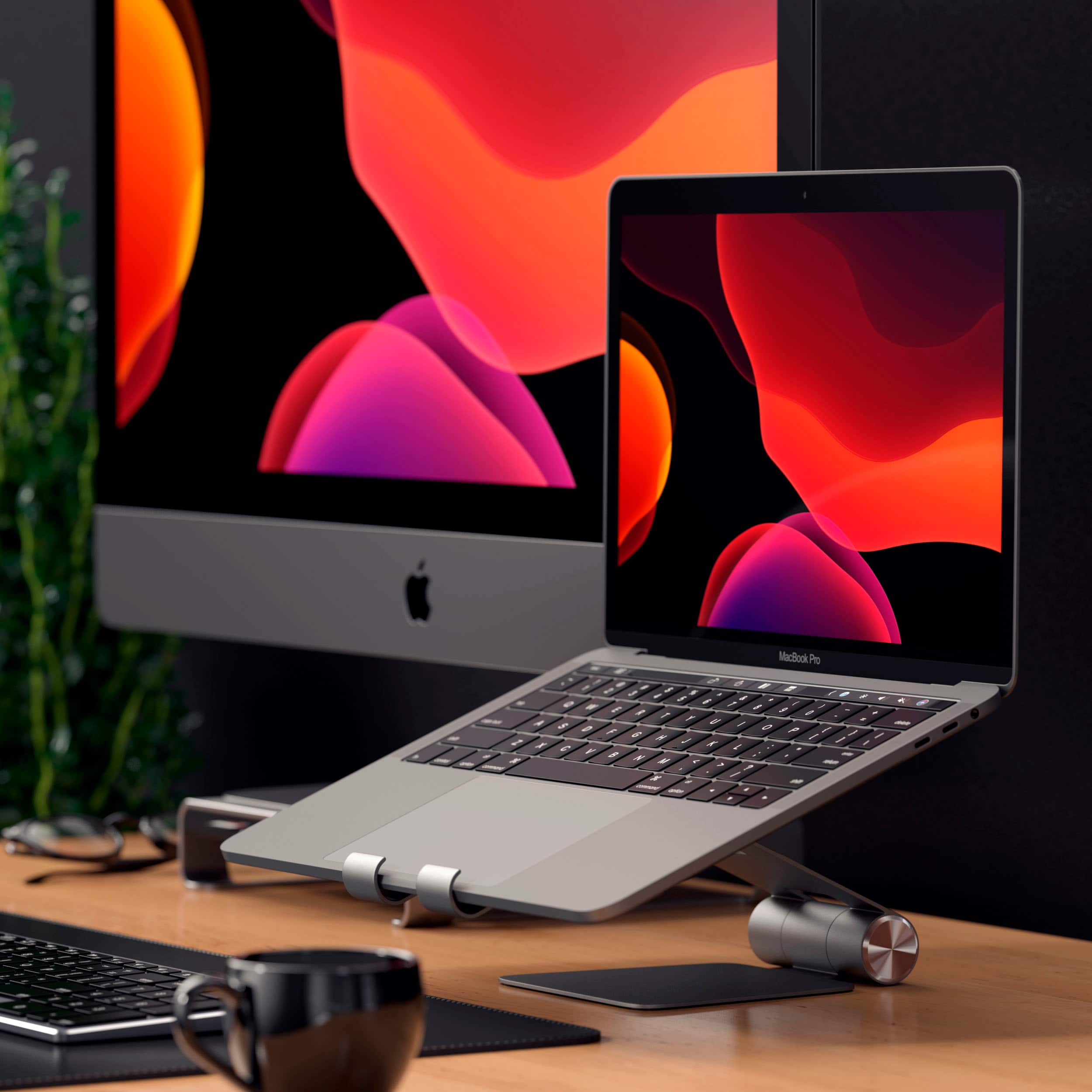 Alt View 14. Satechi - R1 Aluminum Multi-Angle Foldable Tablet Stand - Compatible with iPad Pro, iPad Air, iPad Mini, iPhones and tablets - Space Gray.