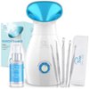 Pure Daily Care - Nano Ionic Facial Steamer with 5 Piece Skin Kit and Hyaluronic Serum - White