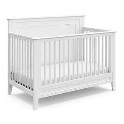 Storkcraft - Solstice 5-in-1 Convertible Crib - White - Front_Zoom