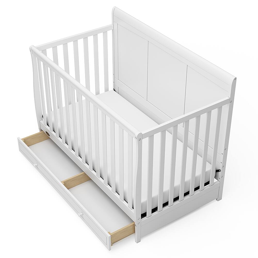 Best Buy Graco Asheville 4in1 Crib with Drawer White 04586711