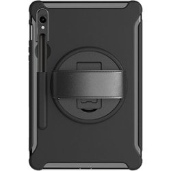 SaharaCase - Protection Hand Strap Series Case for Samsung Galaxy Tab S8, Tab S9 and Tab S9 FE - Black - Front_Zoom