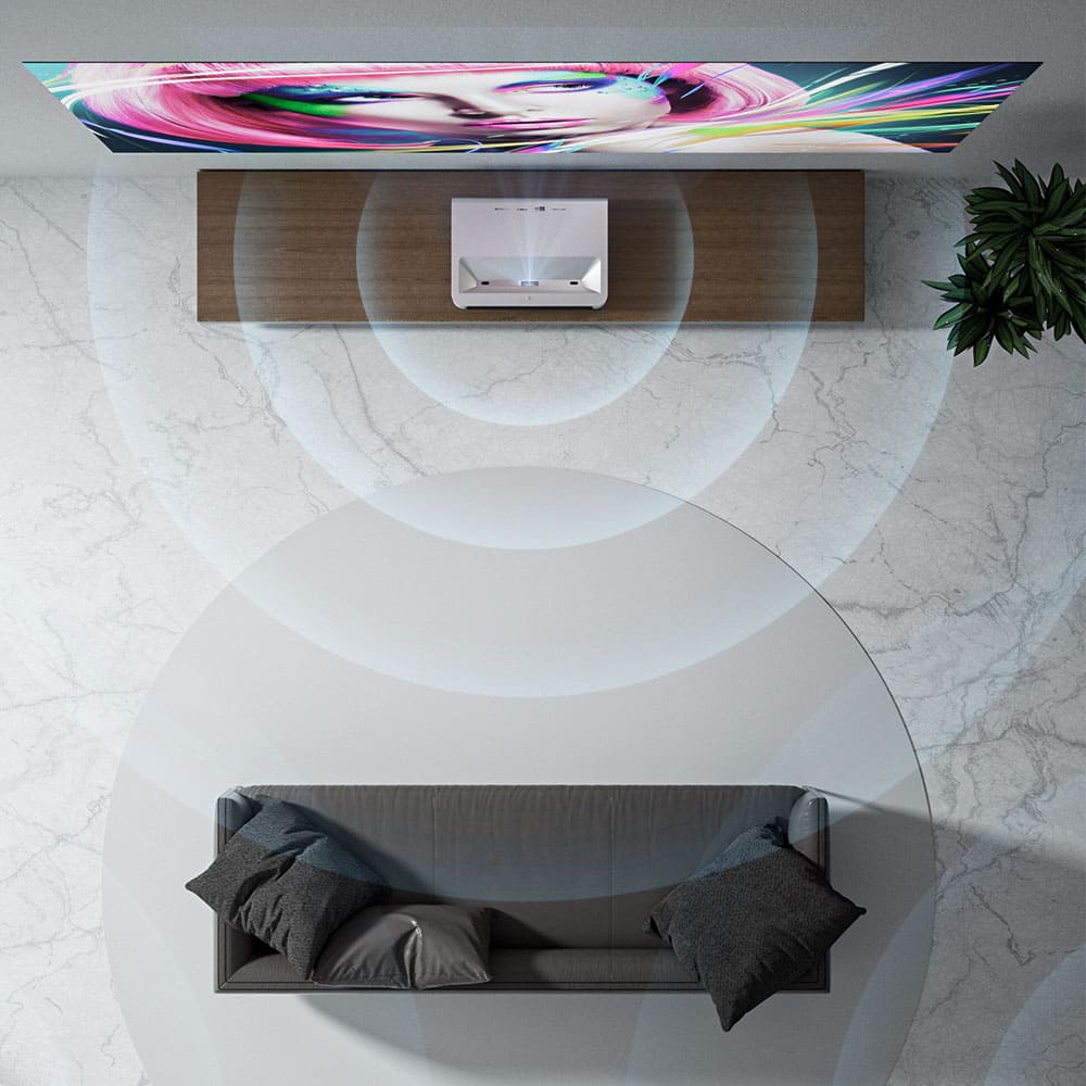 Alt View 17. Vankyo - Vista T4 4K UNative Triple Laser Ultra Short Throw Projector, Smart Content TV Stick Included - Silver.