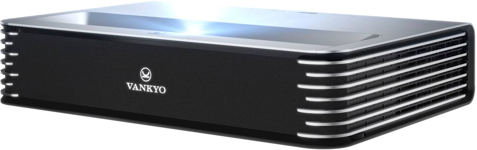 Back. Vankyo - Vista T4 4K UNative Triple Laser Ultra Short Throw Projector, Smart Content TV Stick Included - Silver.