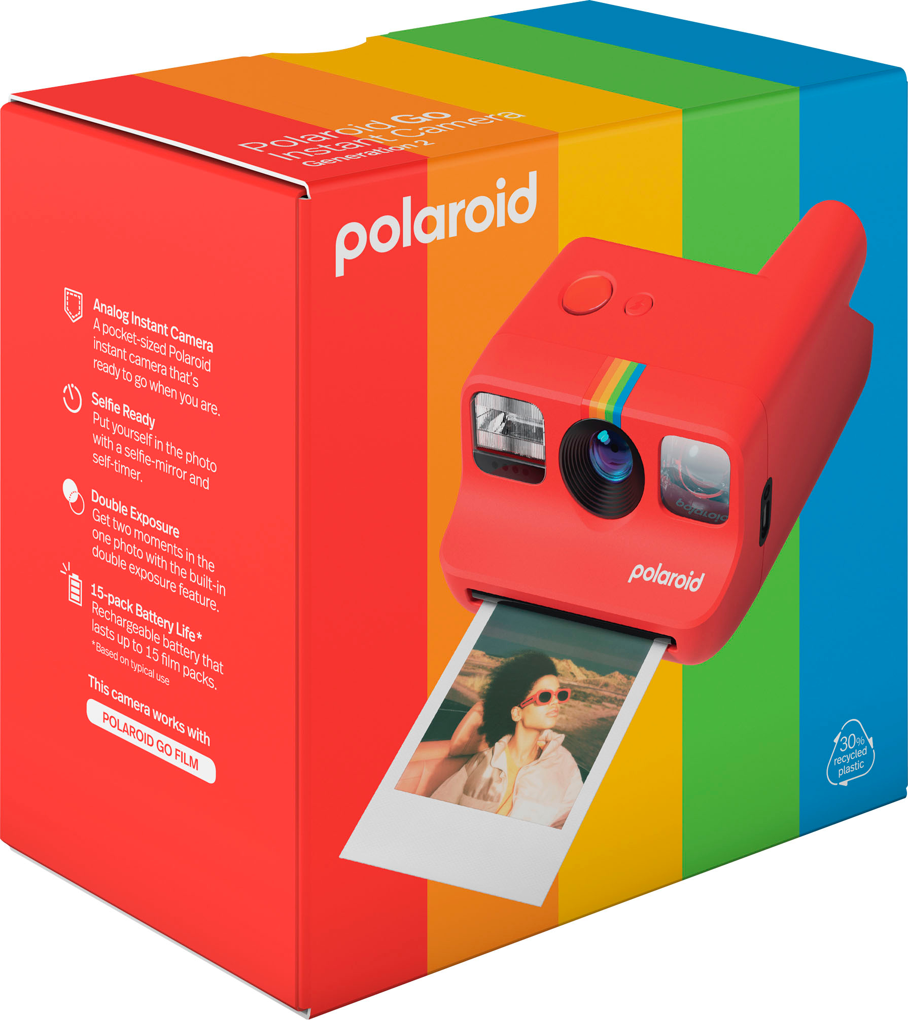 Polaroid Go Instant Mini Camera - Red (9071) - Only Compatible with  Polaroid Go Film