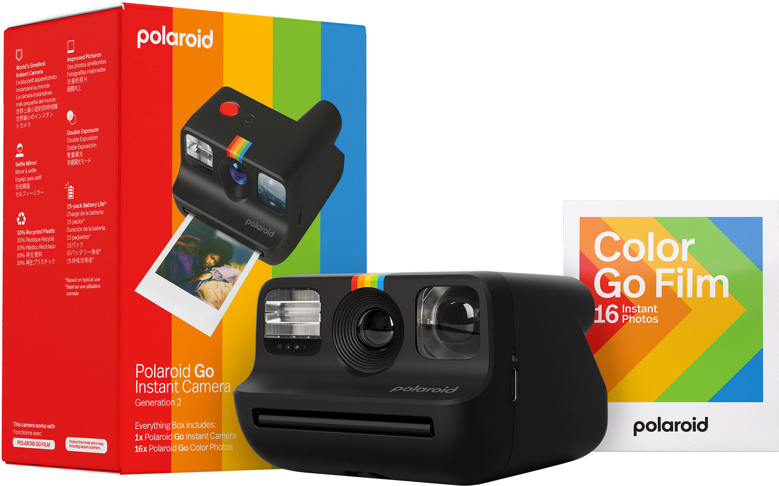 Polaroid Go Everything Box Camera, Black - Worldshop