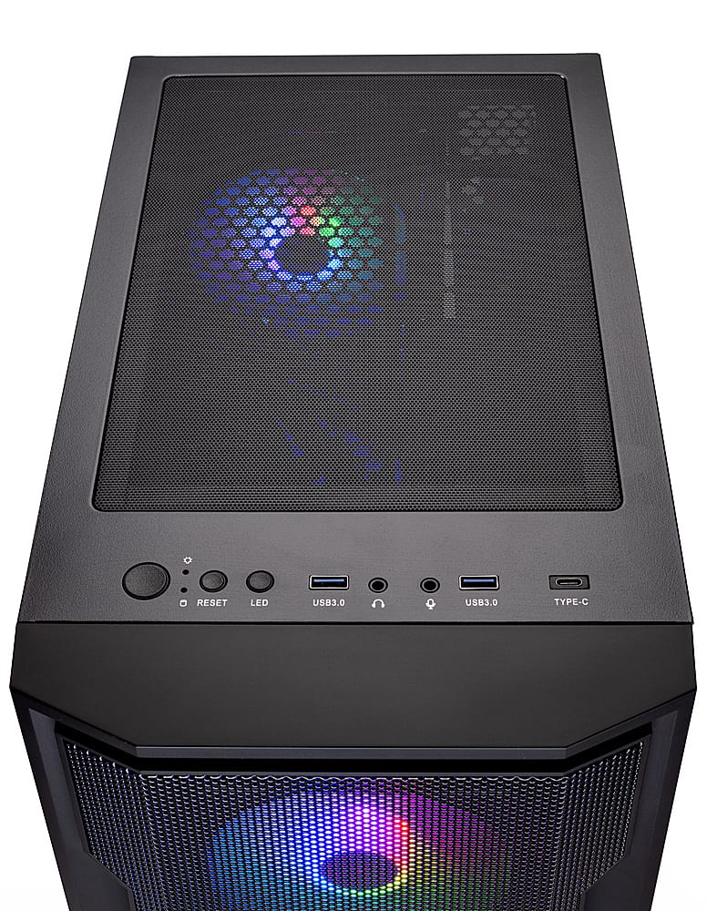 Alt View 5. Skytech Gaming - Shadow 4 Gaming Desktop PC – Intel Core i5-13400F – 32GB Memory – NVIDIA RTX 4060 Ti – 1TB NVMe SSD - Black.
