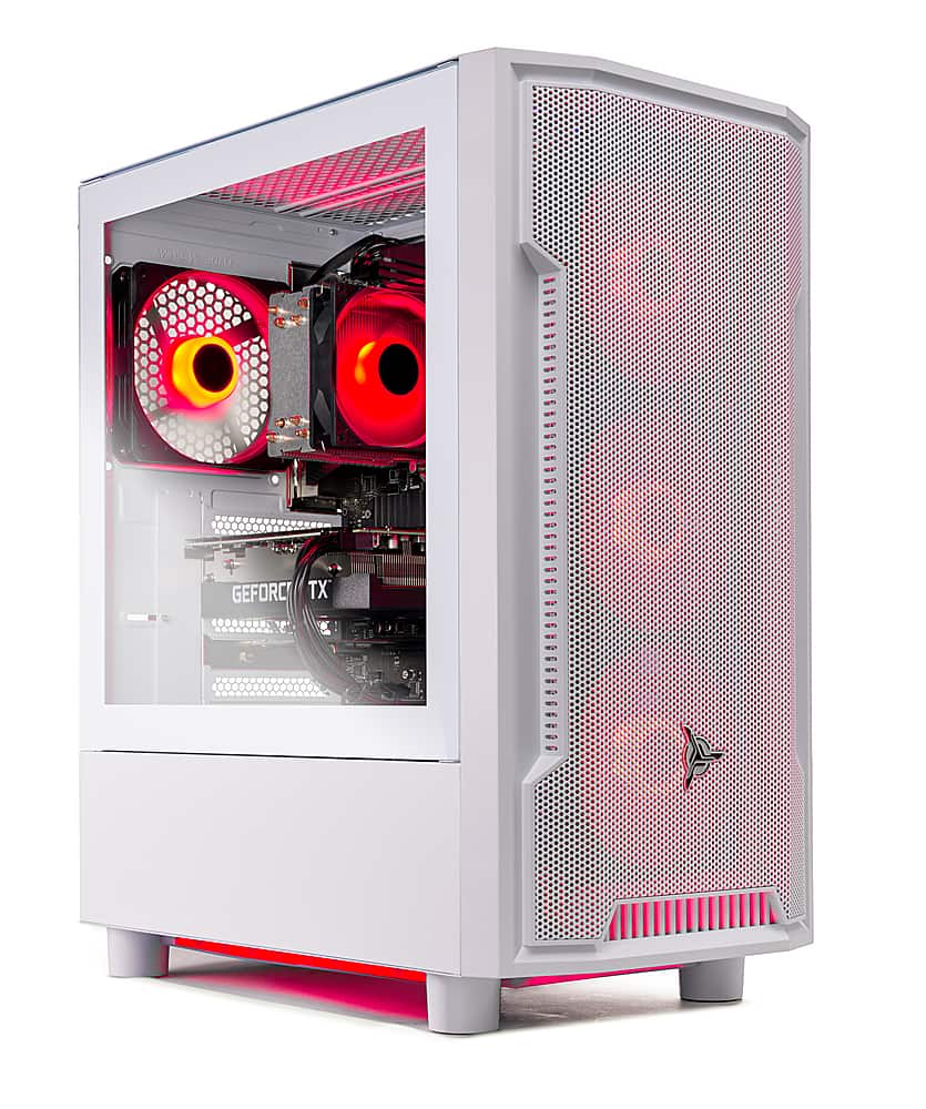 Angle. Skytech Gaming - Archangel 4 Gaming Desktop PC – AMD Ryzen 5 7600X – 32GB Memory – AMD Radeon 7600 – 1TB NVMe SSD - White.