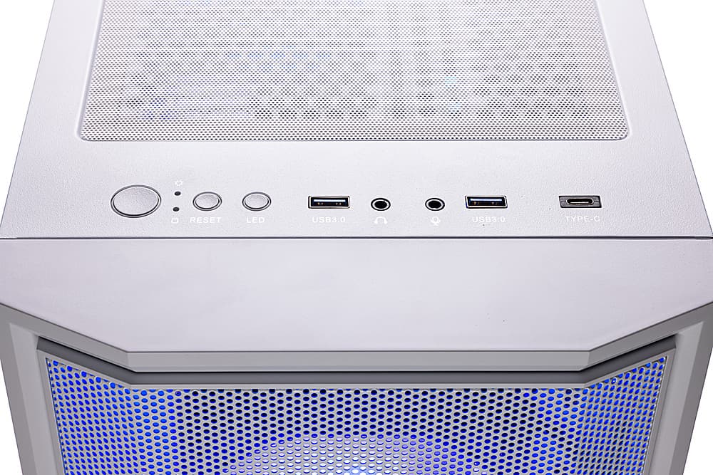 Alt View 5. Skytech Gaming - Archangel 4 Gaming Desktop PC – AMD Ryzen 5 7600X – 32GB Memory – AMD Radeon 7600 – 1TB NVMe SSD - White.