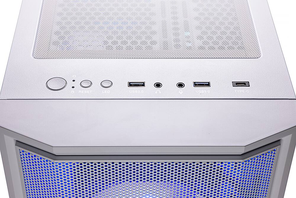 Alt View 5. Skytech Gaming - Archangel 4 Gaming Desktop PC – AMD Ryzen 5 7600X – 32GB Memory – AMD Radeon 7600 – 1TB NVMe SSD - White.