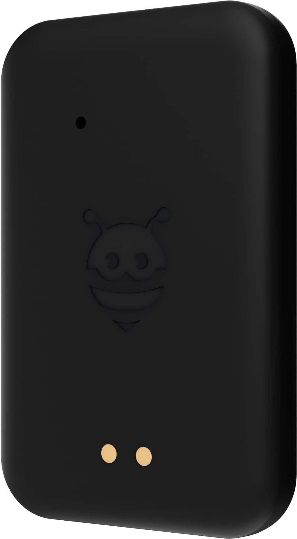 Pebblebee - Tag, Rechargeable Item Tracker for iOS, works with Apple Find My - Black - Angle_Zoom