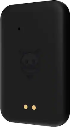 Angle. Pebblebee - Tag, Rechargeable Item Tracker for iOS, works with Apple Find My - Black.