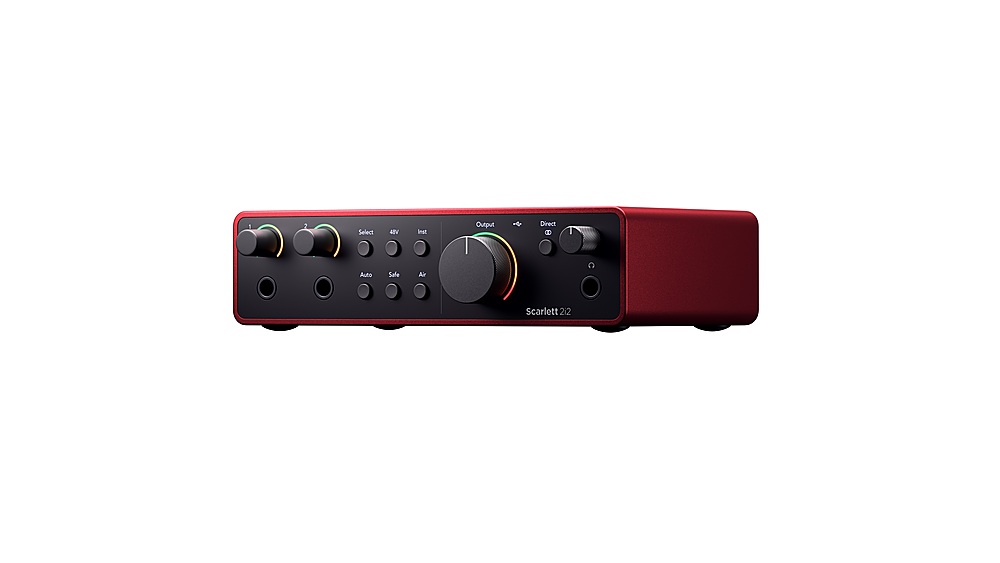 Best Buy: Focusrite Scarlett 2i2 Studio 4th Generation Audio Interface Red  AMS-SCARLETT-2I2-STU-4G