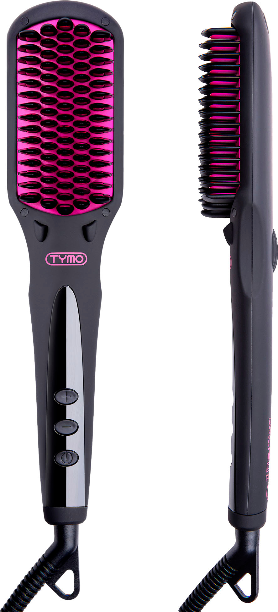 Angle View: TYMO iONIC Hair Straightening Brush - Black