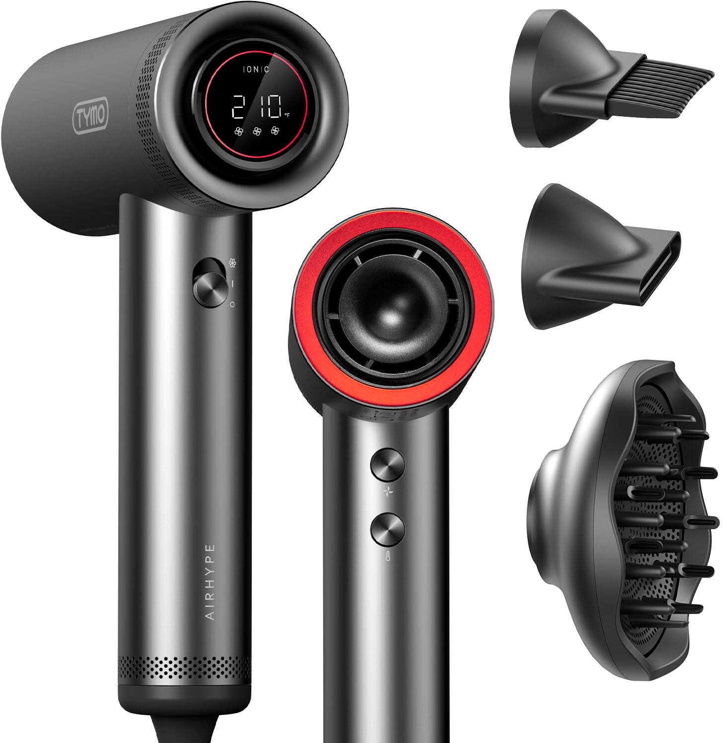 Back. TYMO - TYMO AirHype High Speed Aluminum Ionic Hair Dryer - Gray.