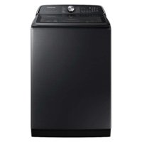 Samsung - 5.4 cu. ft. High-Efficiency Smart Top Load Washer with ActiveWave Agitator - Brushed Black - Front_Zoom