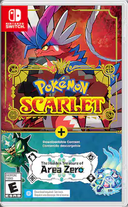 Front. Nintendo - Pokémon Scarlet + The Hidden Treasure of Area Zero Bundle (Game+DLC). - E (Everyone)