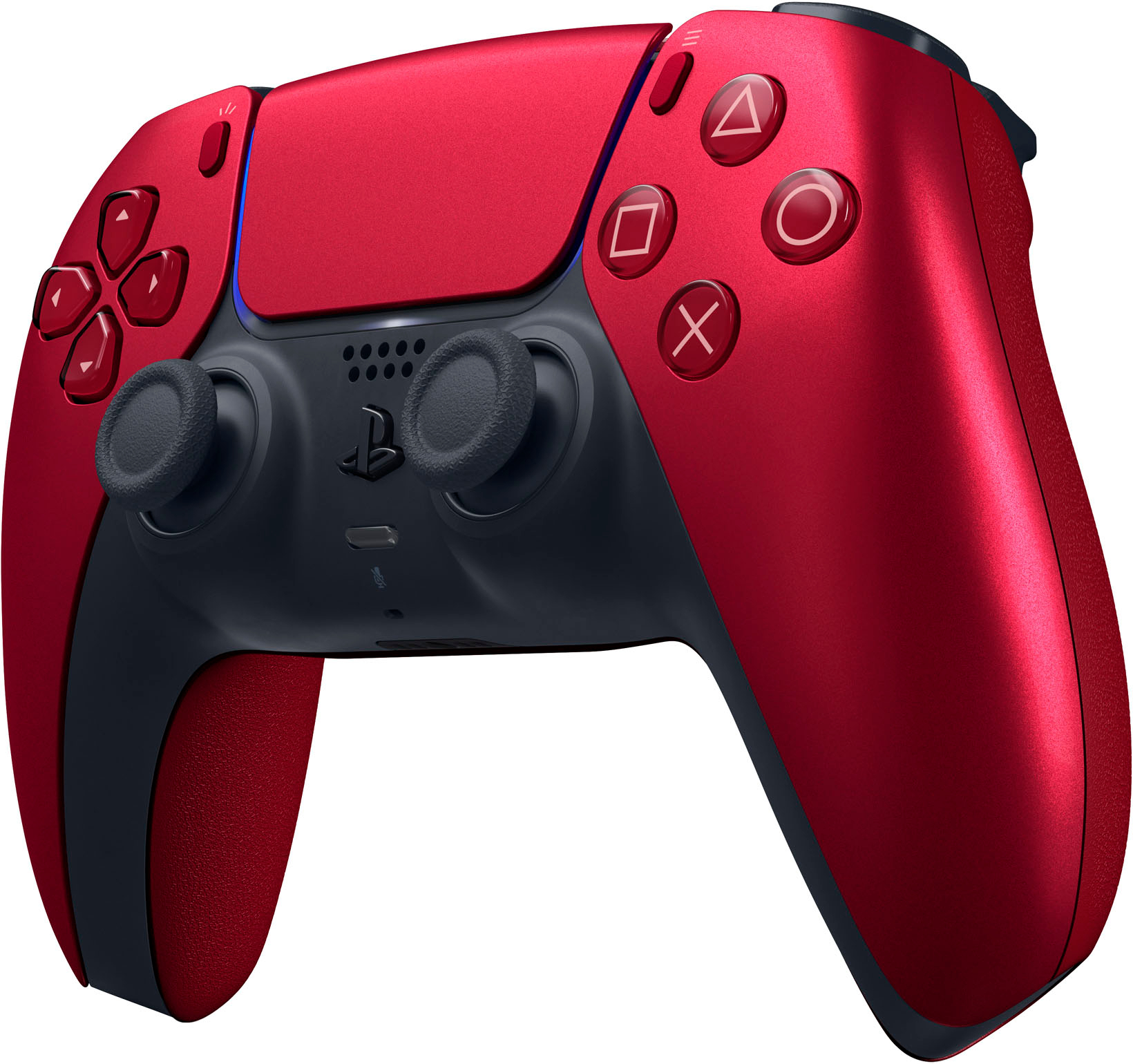 Angle View: Sony - PlayStation 5 - DualSense Wireless Controller - Volcanic Red