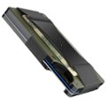 Angle Zoom. The Ridge Wallet - Aluminum: Cash Strap - Matte Olive.