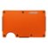 Front Zoom. The Ridge Wallet - Aluminum: Cash Strap - Basecamp Orange.