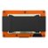 Left Zoom. The Ridge Wallet - Aluminum: Cash Strap - Basecamp Orange.