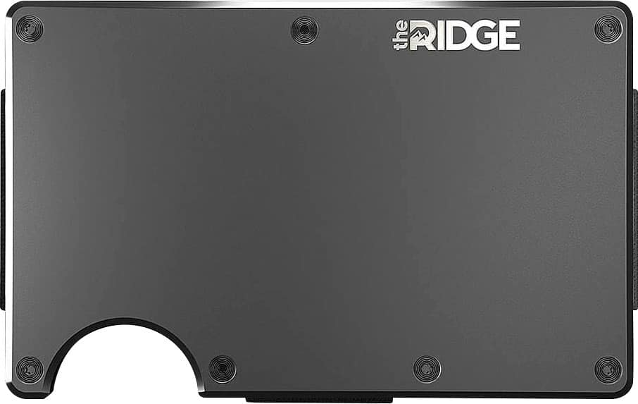 The Ridge Wallet - Aluminum: Cash Strap - Gunmetal - Front_Zoom