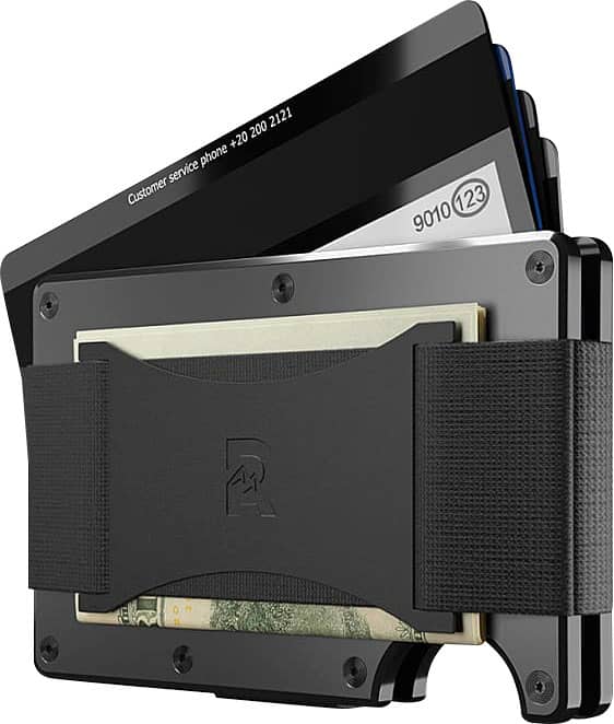 Alt View 11. The Ridge Wallet - The Ridge Wallet - Aluminum: Cash Strap - Gunmetal.