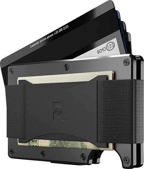 Alt View 11. The Ridge Wallet - The Ridge Wallet - Aluminum: Cash Strap - Gunmetal.