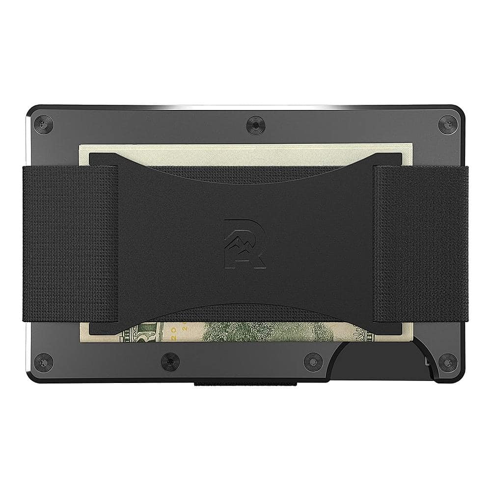 Left. The Ridge Wallet - The Ridge Wallet - Aluminum: Cash Strap - Gunmetal.