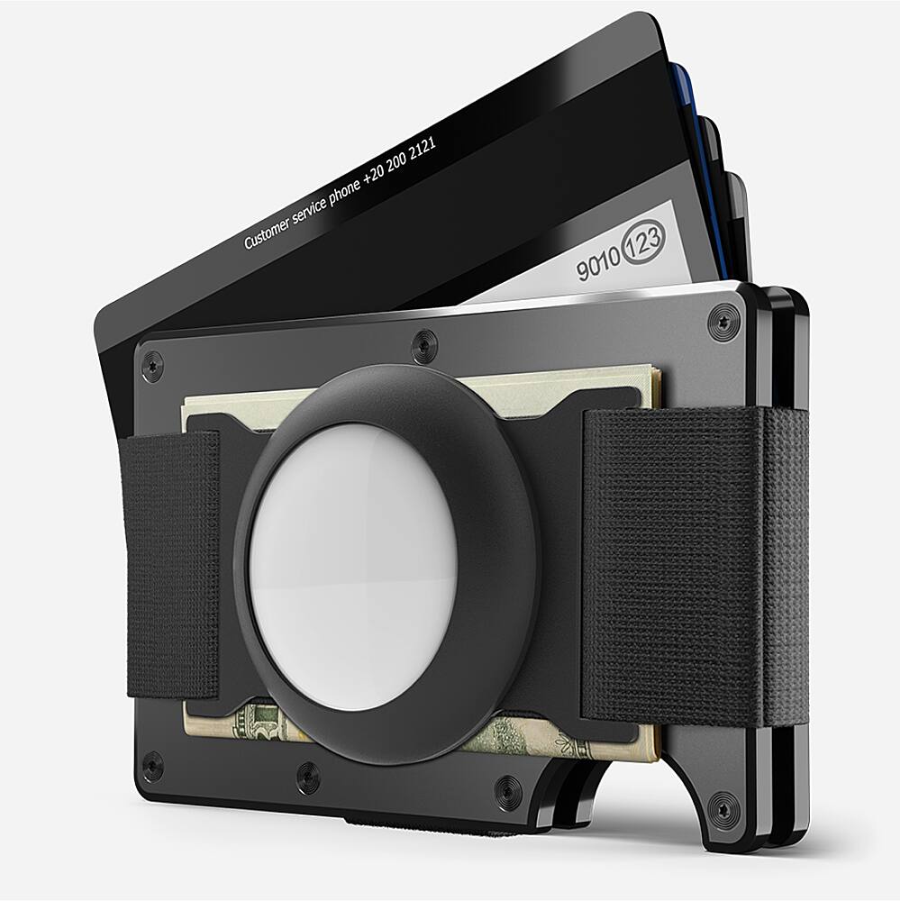 Alt View 12. The Ridge Wallet - Airtag Cash Strap - Black.