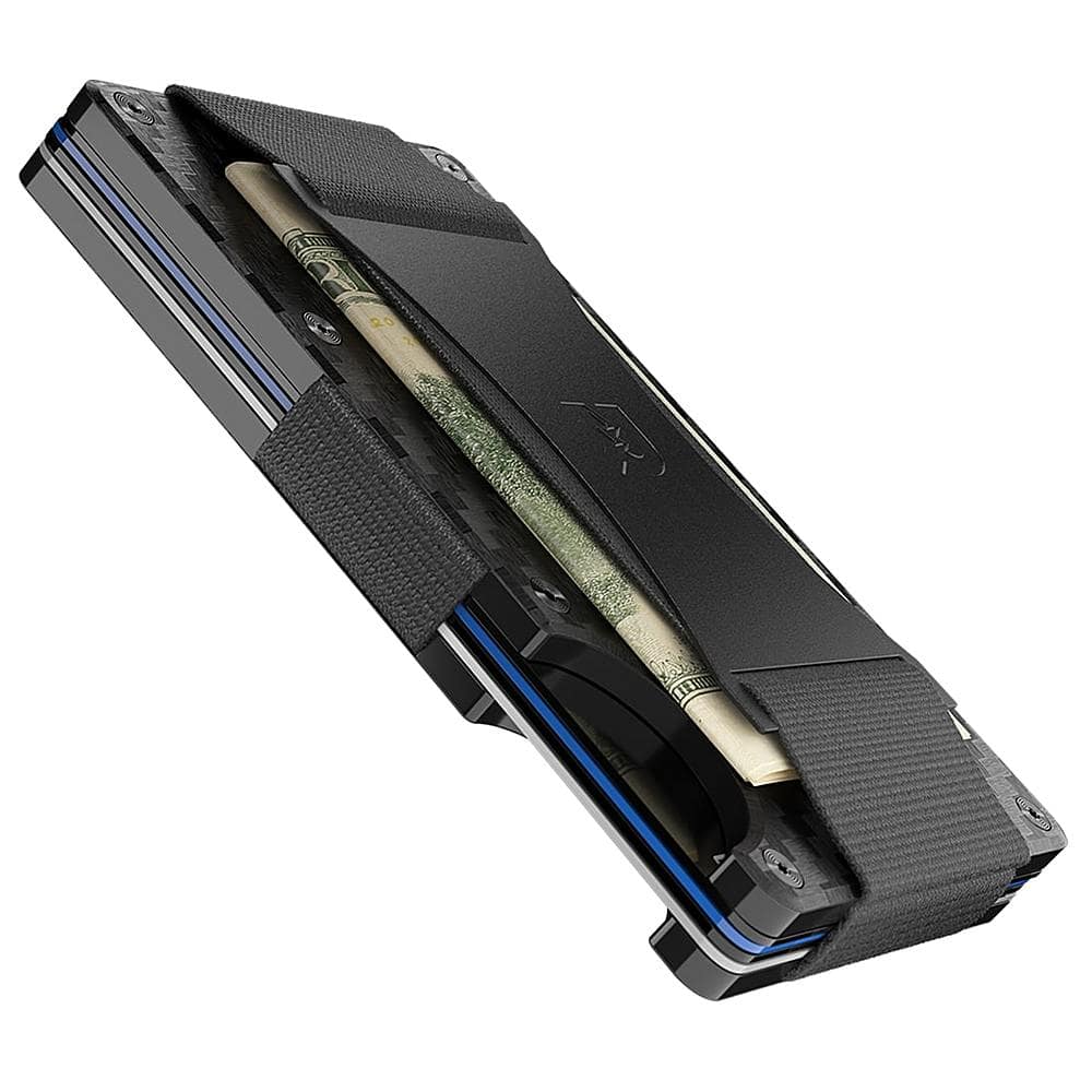 Angle. The Ridge Wallet - 3K Cash Strap - Carbon Fiber.
