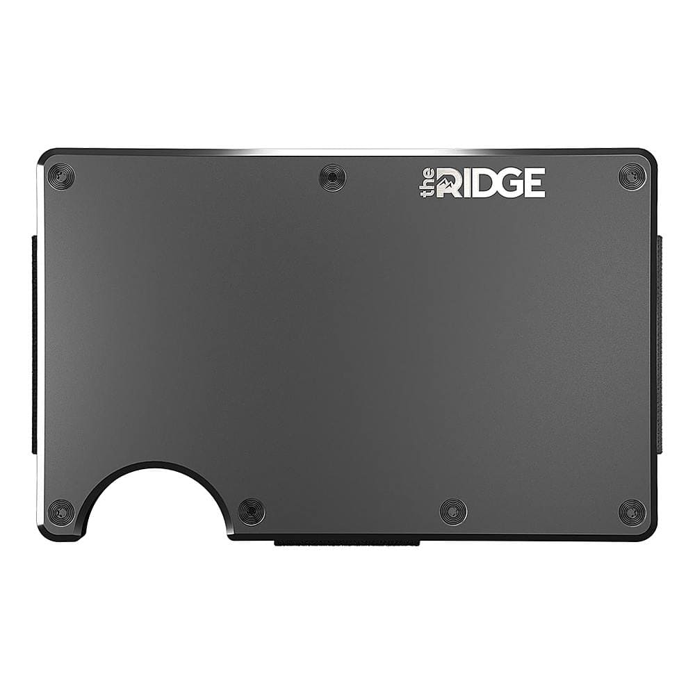 The Ridge Wallet - Aluminum: Money Clip - Gunmetal - Front_Zoom