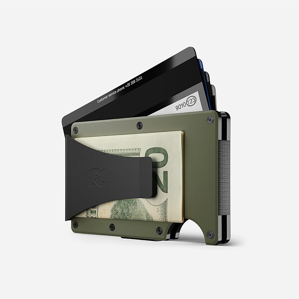 Alt View 11. The Ridge Wallet - The Ridge Wallet - Aluminum: Money Clip - Matte Olive.
