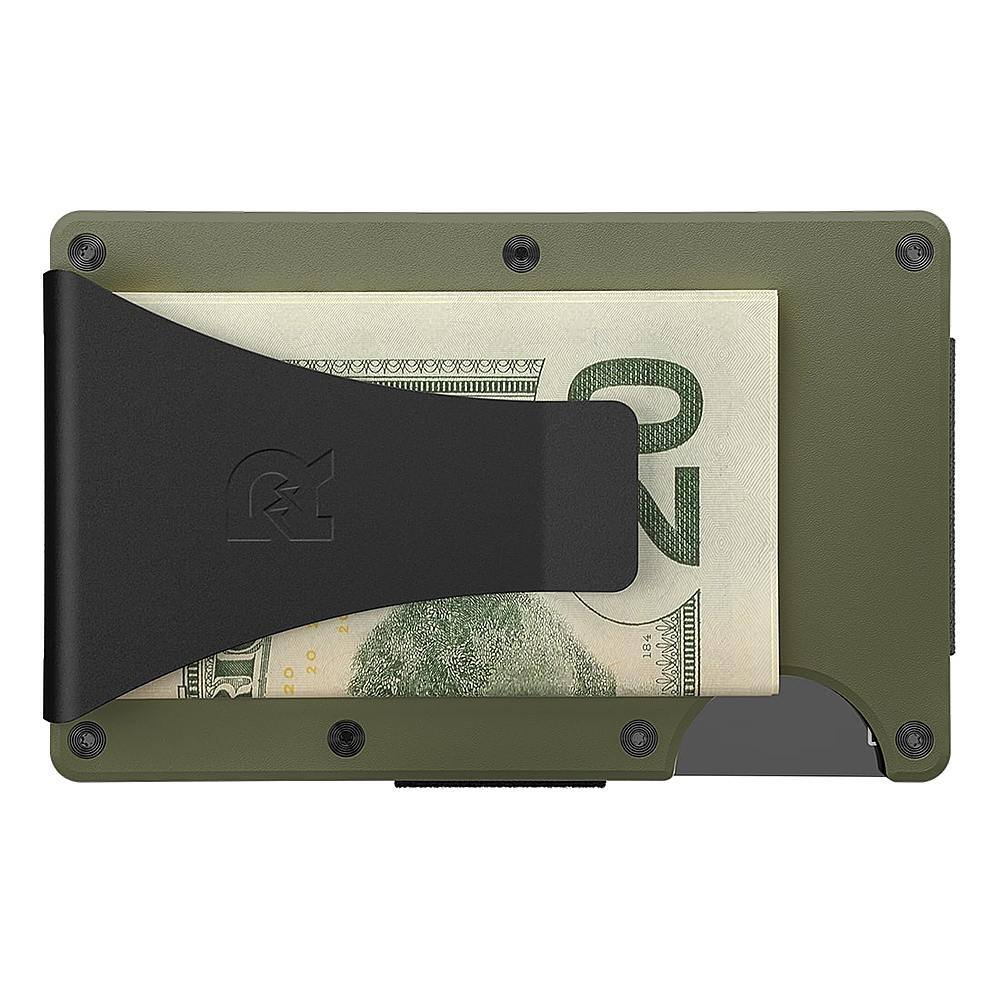 Left. The Ridge Wallet - The Ridge Wallet - Aluminum: Money Clip - Matte Olive.