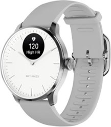 Withings - ScanWatch Light -  Daily Health Hybrid Smartwatch - 37mm - White/Silver - Front_Zoom