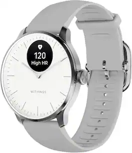 Withings - ScanWatch Light - Daily Health Hybrid Smartwatch - 37mm - White/Silver - (2023)