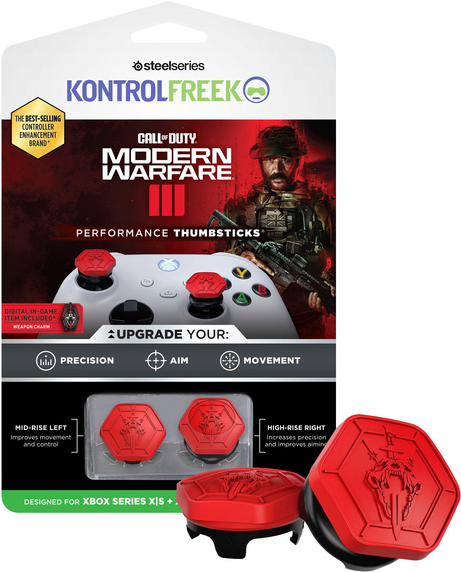 KontrolFreek Call of Duty Best Buy Modern Red 2598-XBX-BB Thumbsticks III XBOX Performance Warfare 