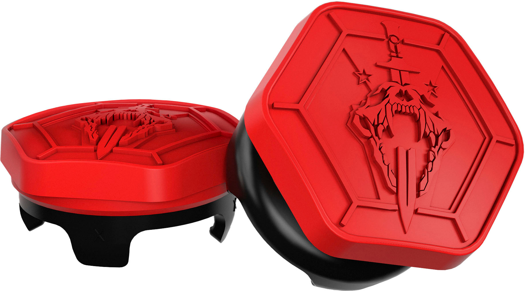 Back View: KontrolFreek - Call of Duty Modern Warfare III Performance Thumbsticks PS5 and PS4 - Red