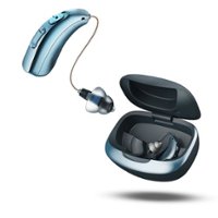 LINNER - Mercury OTC Rechargeable Hearing Aids for Seniors with Noise Cancellation, Easy to Use, 3 Modes, 8 Volume Levels - Ocean Blue - Front_Zoom