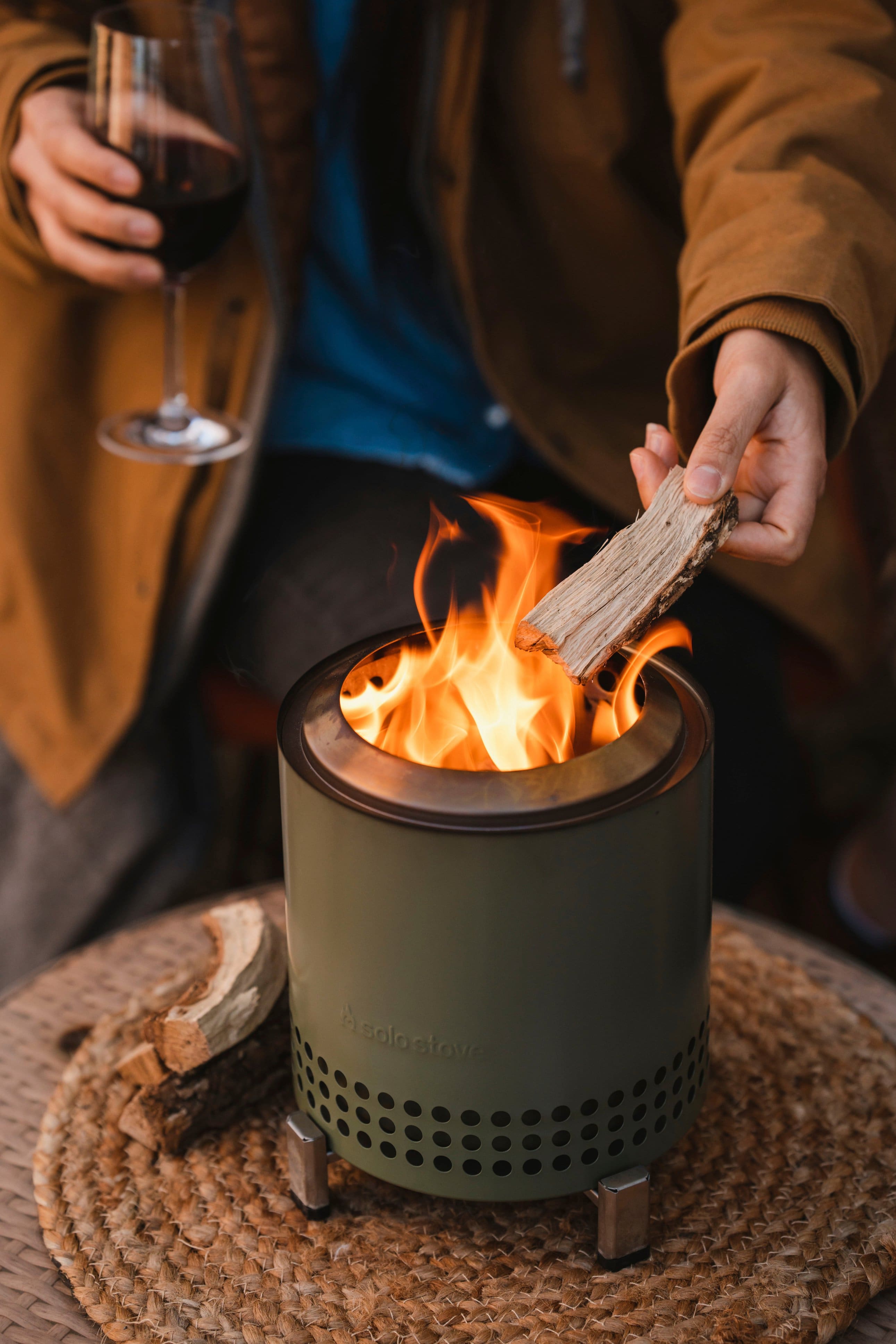 Alt View 13. Solo Stove - Mesa XL Firepit - Deep Olive.