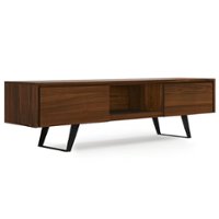 Simpli Home - Lowry Modern Industrial TV Media Stand For TVs Up to 80 - Walnut - Front_Zoom