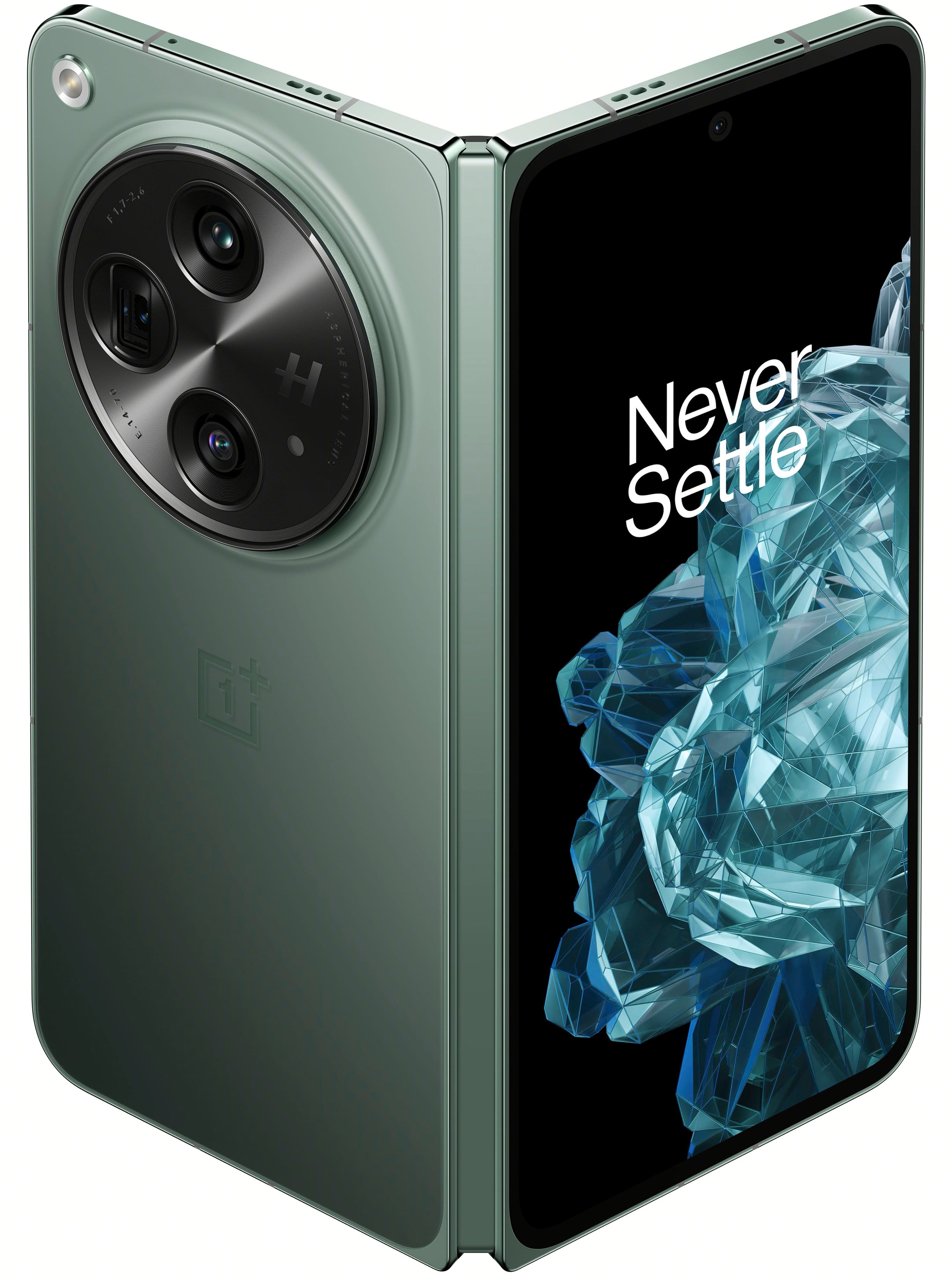 Front. OnePlus - Open 16GB 512GB (Unlocked) - Emerald Dusk.