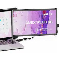 Front. Mobile Pixels - DUEX Plus DS 13.3" IPS LCD Monitor - Black.