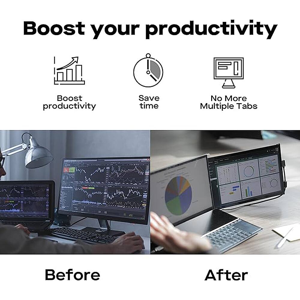 Alt View 11. Mobile Pixels - DUEX Plus DS 13.3" IPS LCD Monitor - Black.